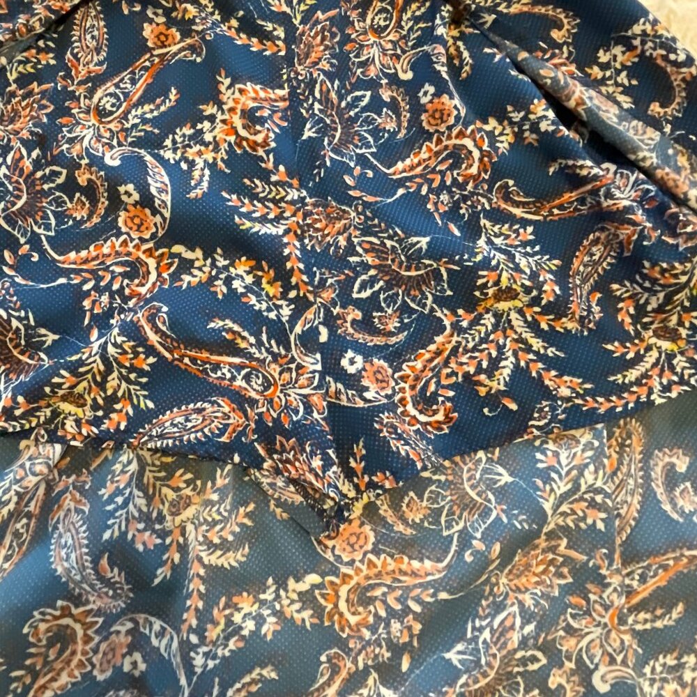 Band of Gypsies shorts/maxi blue floral jumper - Picture 8 of 8